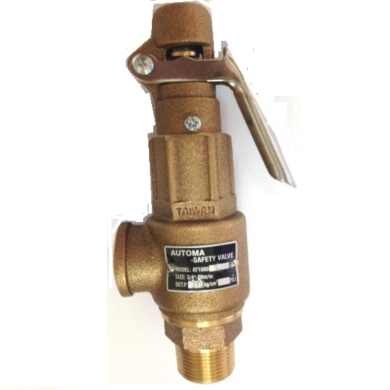 Bronze safety valve with lever 3/4" 150 psi