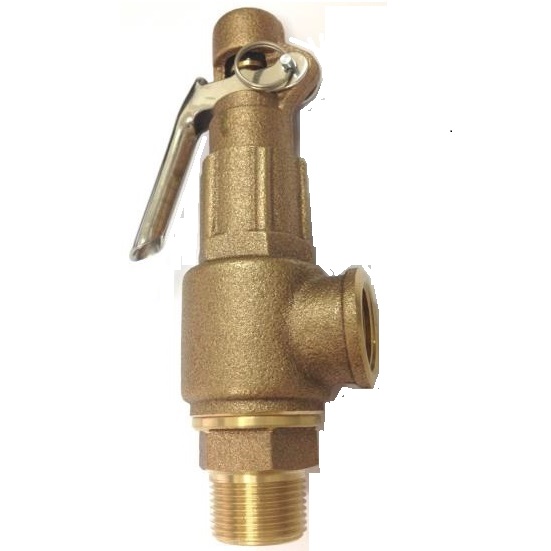 Bronze safety valve with lever 1/2" 150 psi