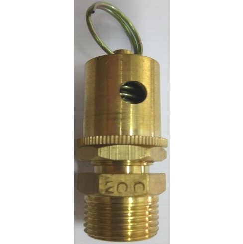 Heavy duty brass safety valve 1/2" 200 psi