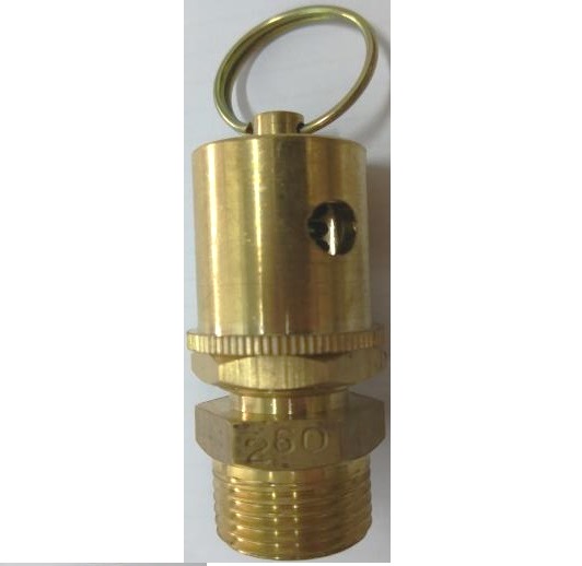Heavy duty brass safety valve 1/2" 260 psi